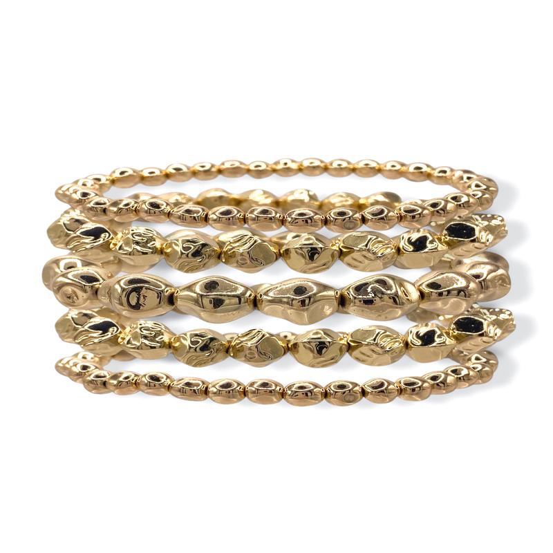 So Golden Stretch Bracelet Set