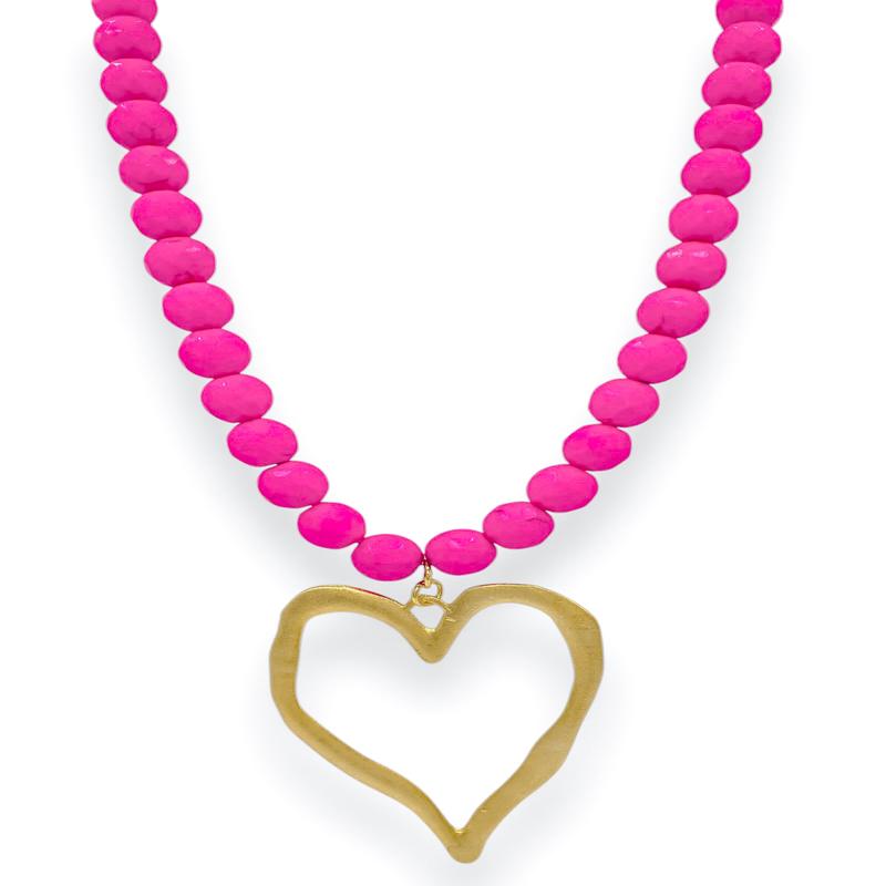 Virtue Full Hearts Pink Necklace