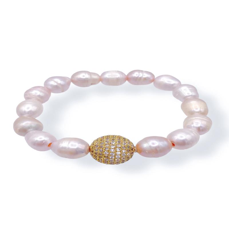 Virtue Moment In Time Blush Pearl Beaded Bracelet
