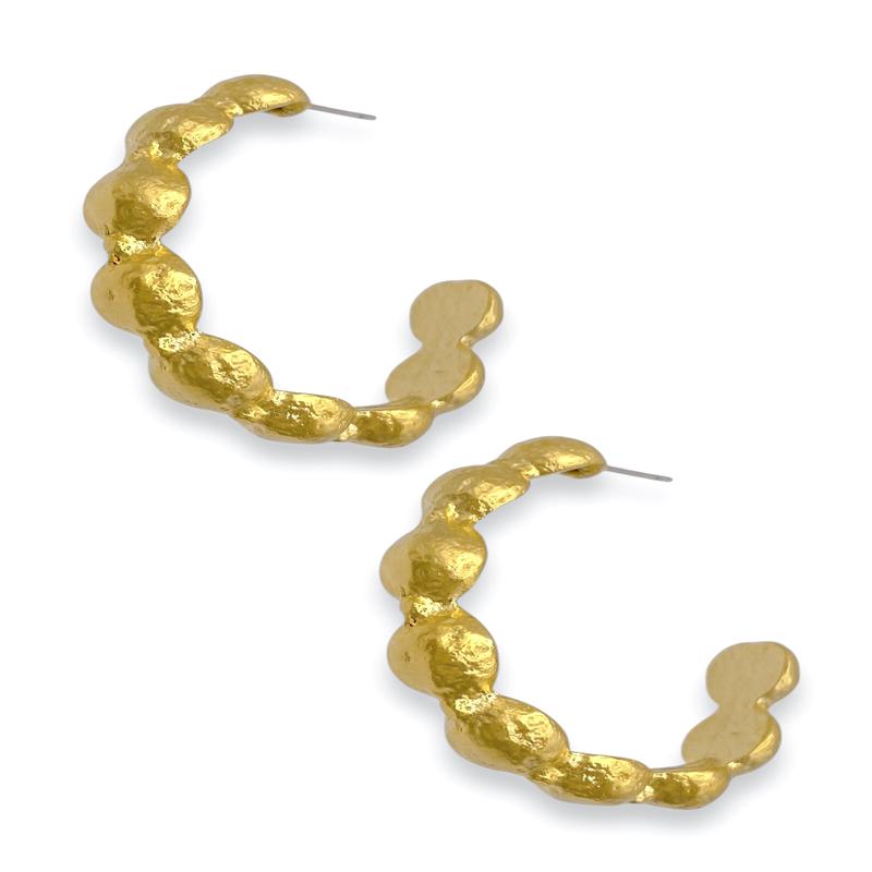 Virtue The Abby Luxe Thick Studded Hoop Earrings - FINAL SALE