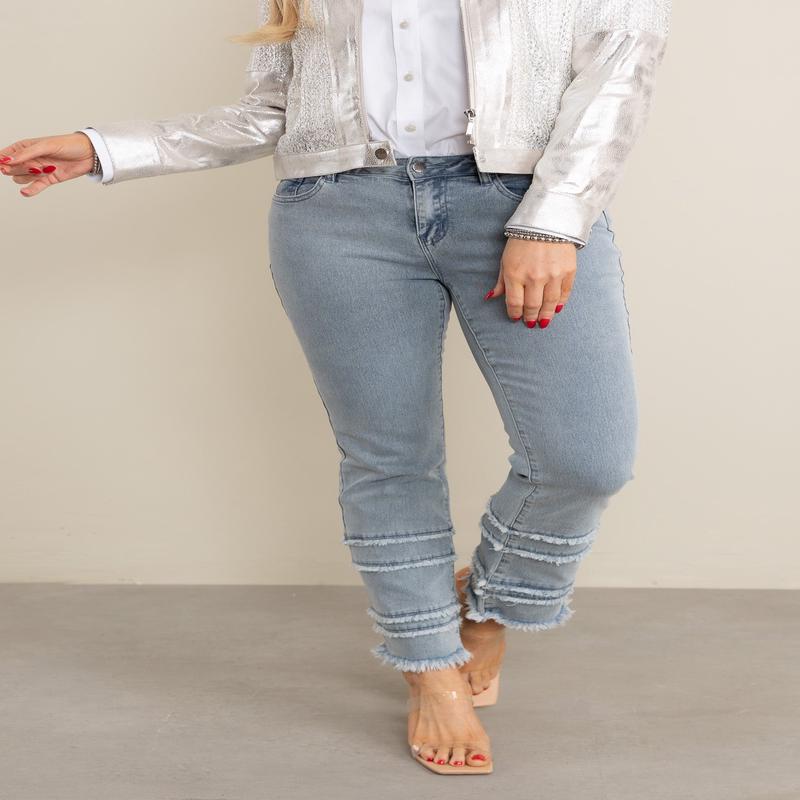 A.Z.I. Lorrie Frey Detailed Straight Leg Jean - FINAL SALE