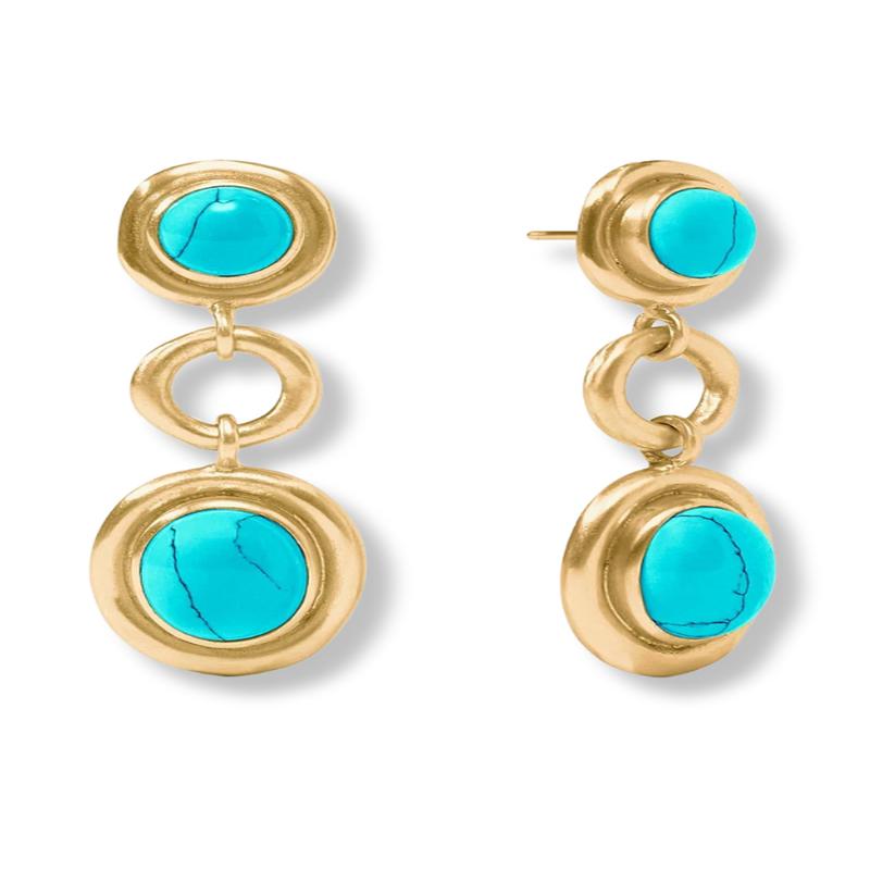 DOORBUSTER Julie Vos Wave Tier Turquoise Drop Earrings