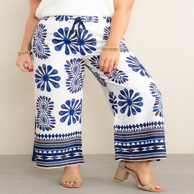 Ellie Navy Wide Leg Pant