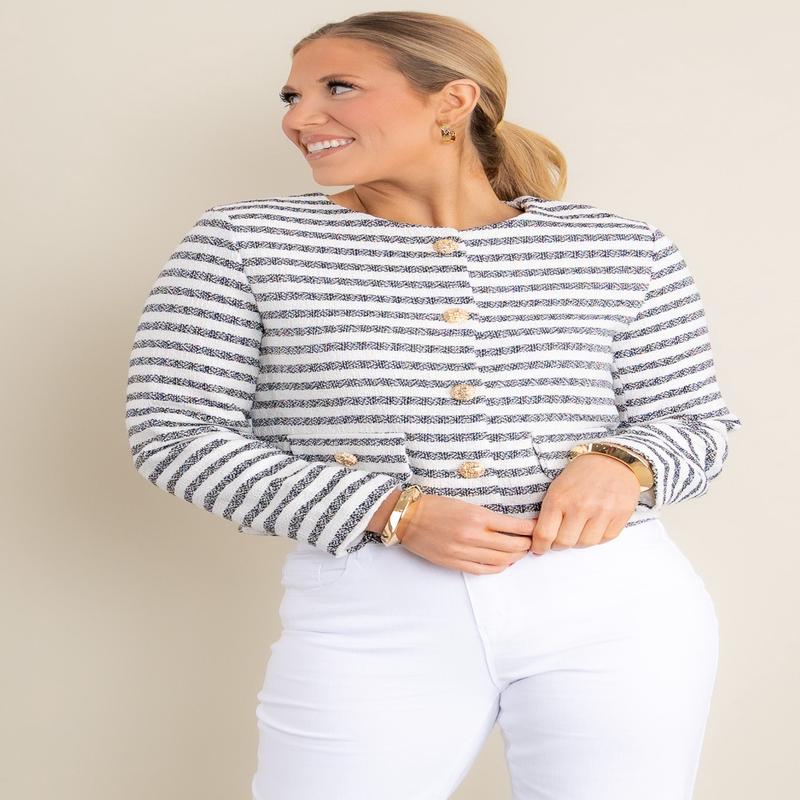 Going Forward Long Sleeve Striped Top - FINAL SALE