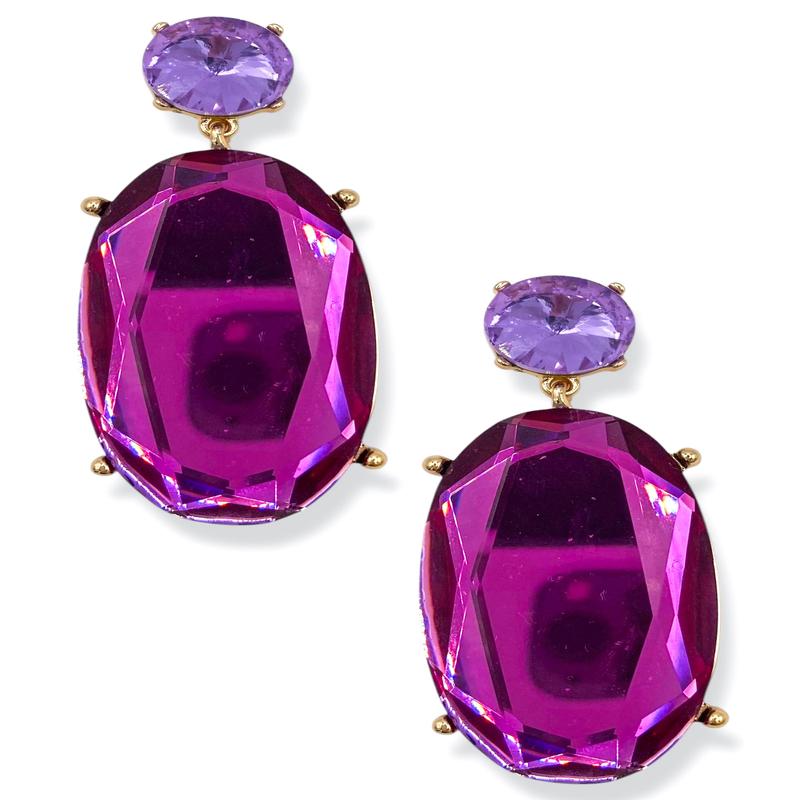 Head Over Heels Oval Drop Earrings - FINAL SALE