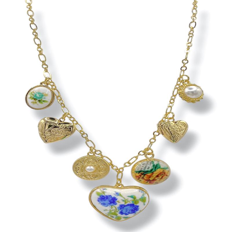 Jennie Ceramic Heart Charm Necklace