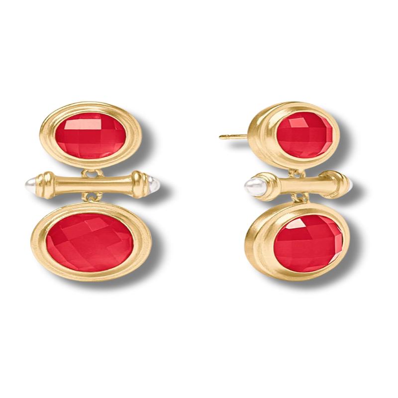 Julie Vos Bamboo Iridescent Strawberry Midi Earring