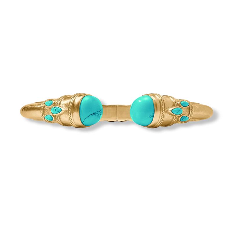 Julie Vos Cannes Turquoise Cuff Bracelet