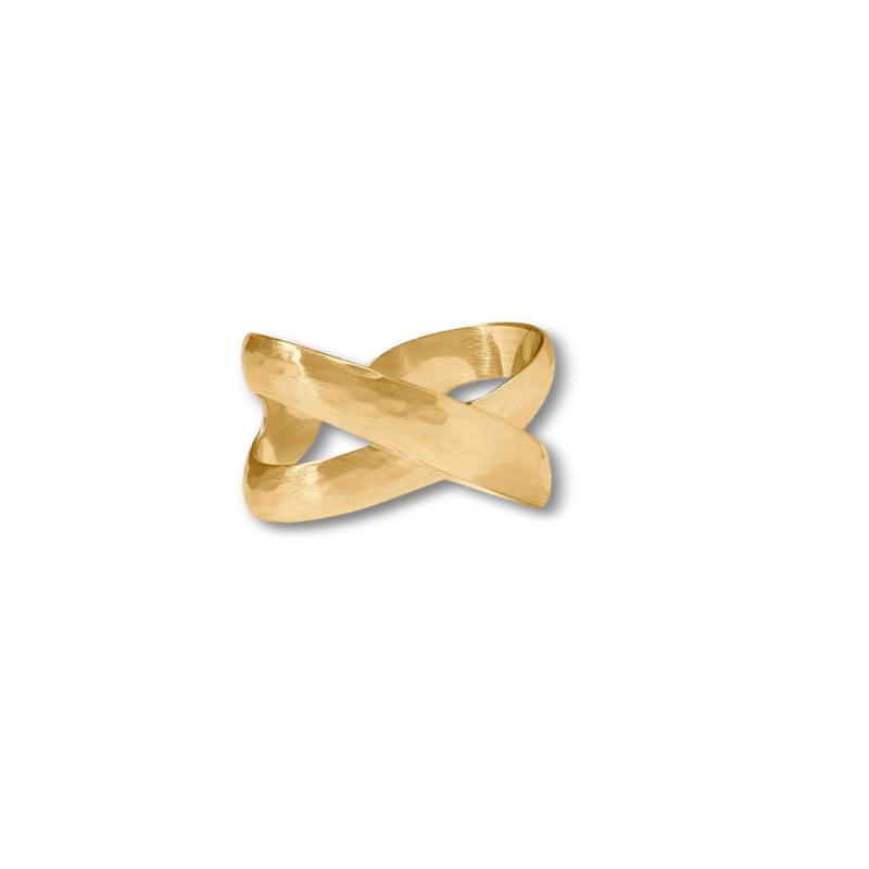 Julie Vos Catalina Gold X Adjustable Ring