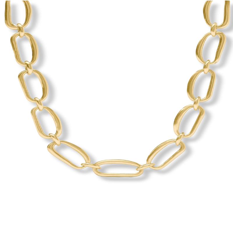 Julie Vos Wave Gold Link Necklace