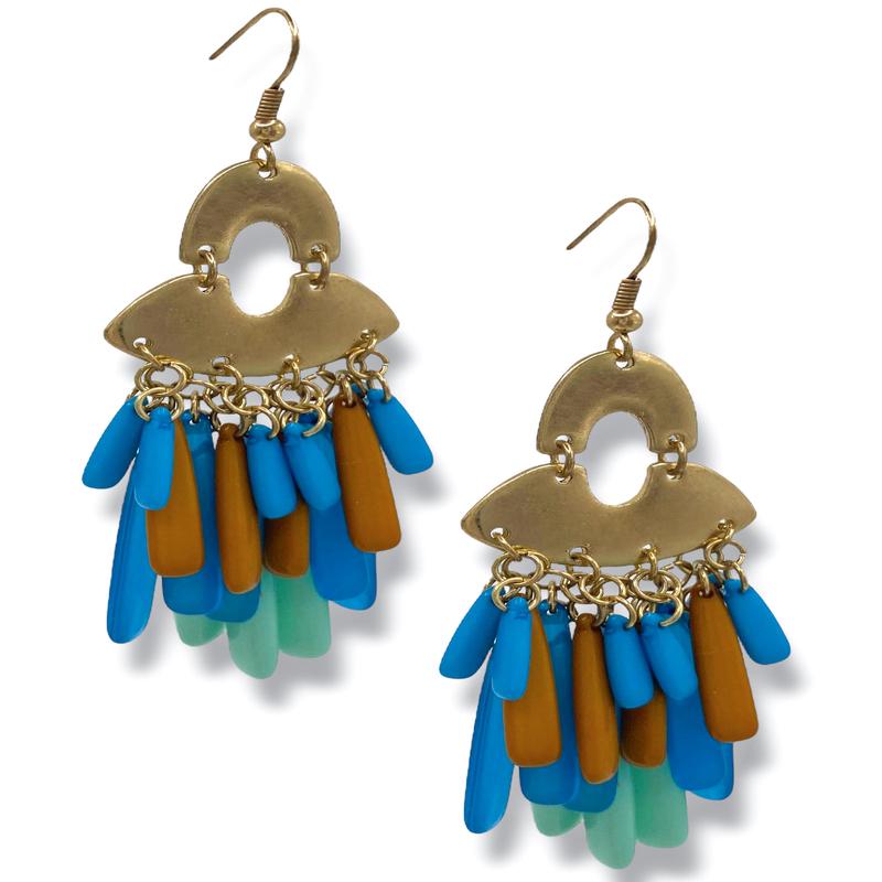 Just A Minute Acrylic Tassel Earrings *Final Sale*