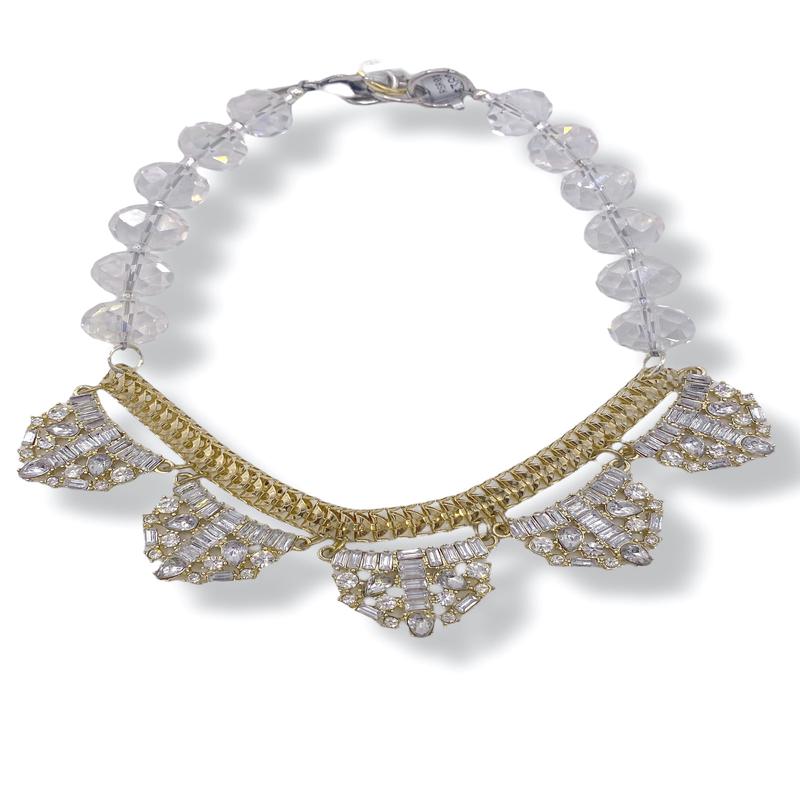 Rockstar In Rome Vintage French Chandelier Crystal Necklace