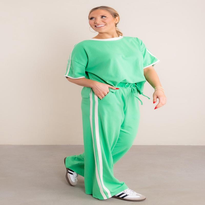 Seyla Green Wide Leg Pant - FINAL SALE