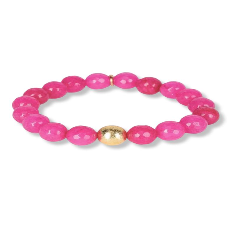 BudhaGirl Bianca Pink Beaded Bracelet