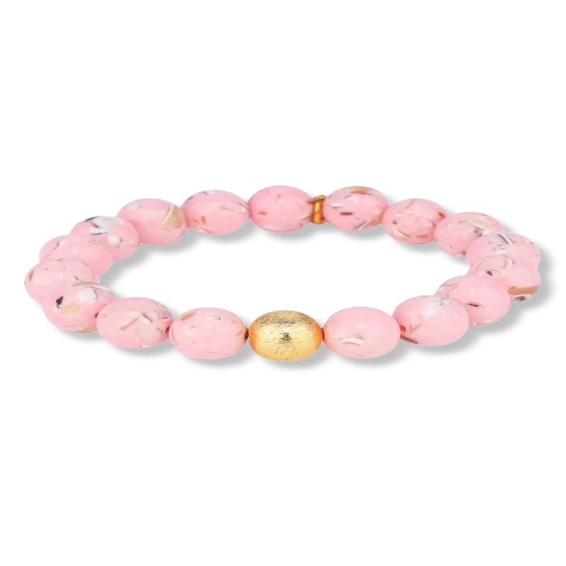 BudhaGirl Marble Blush Beaded Bracelet