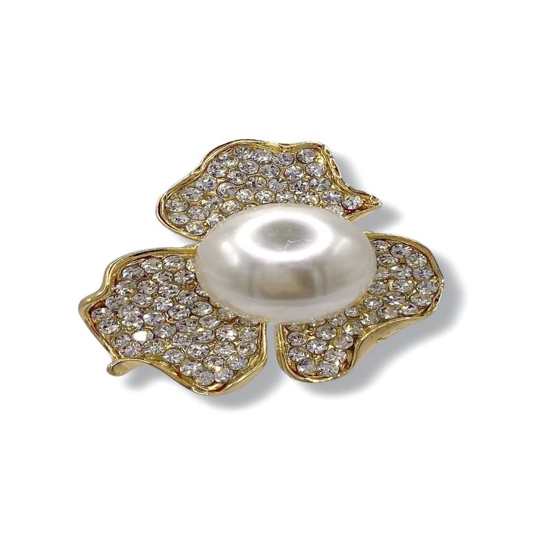Flower Rhinestone Stretch Ring - FINAL SALE