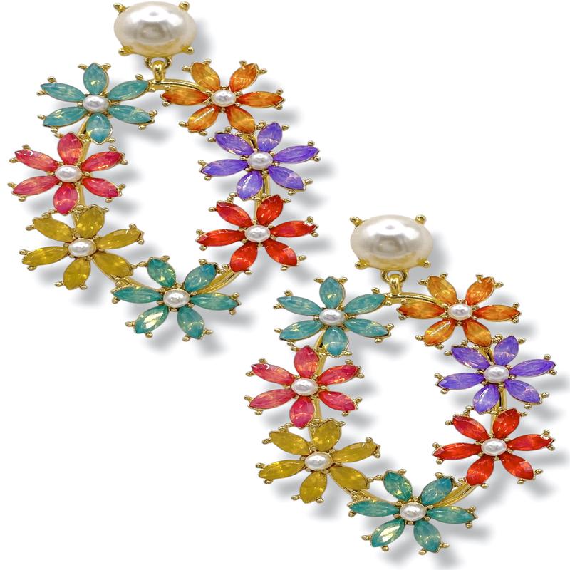 Full Bloom Flower Earrings