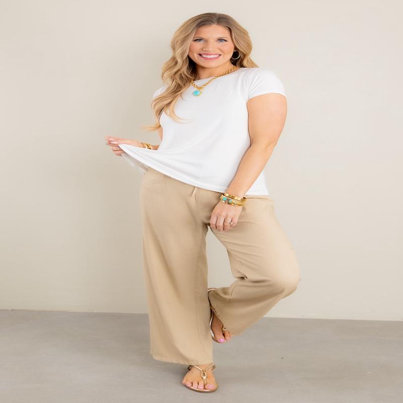 Go With The Flow Ivory Short Sleeve Top *Final Sale*