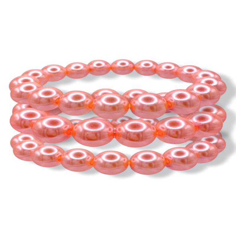 Hold On Tight Pink Beaded Bracelet Set