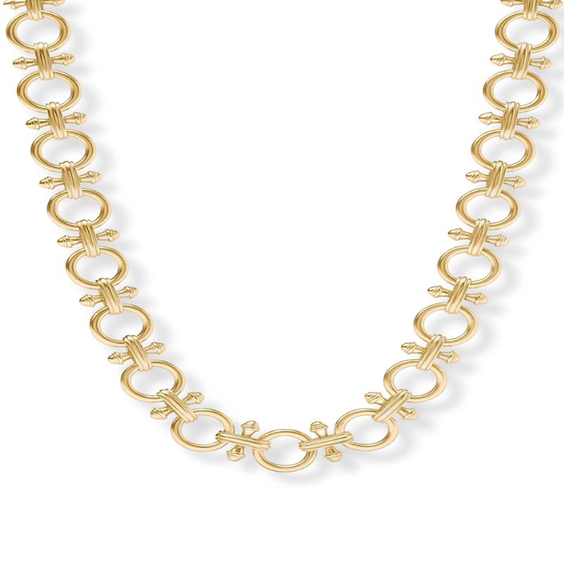 Julie Vos Bamboo Gold Link Necklace