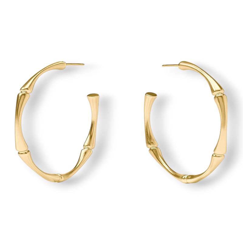 Julie Vos Bamboo Large Hoop Earrings