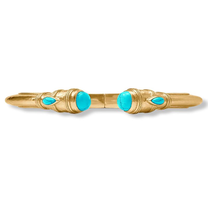 Julie Vos Cannes Turquoise Blue Demi Cuff Bracelet