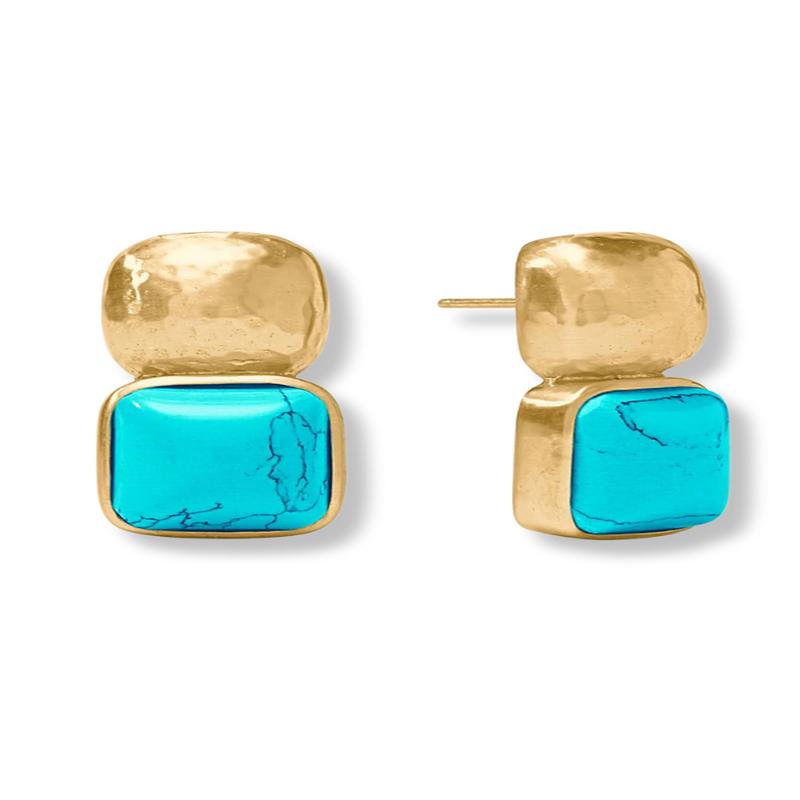 Julie Vos Catalina Turquoise Blue Earrings