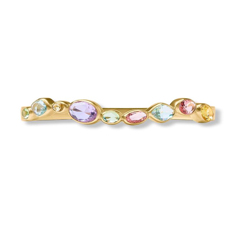 Julie Vos Kaleidoscope Multi Stone Hinge Bracelet