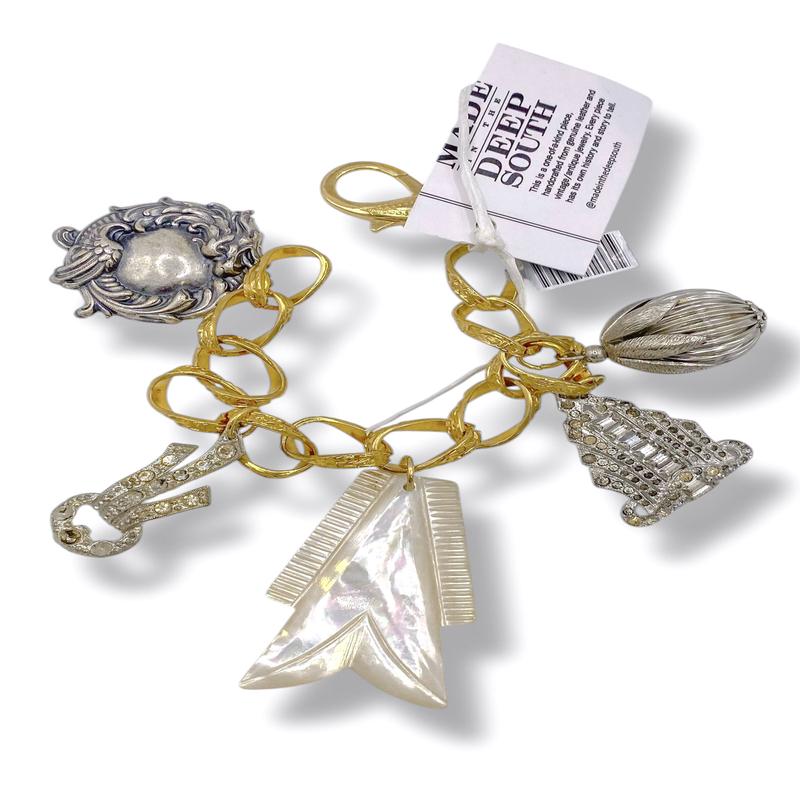 Made In The Deep South 1930s-1960s Charm Chain Bracelet