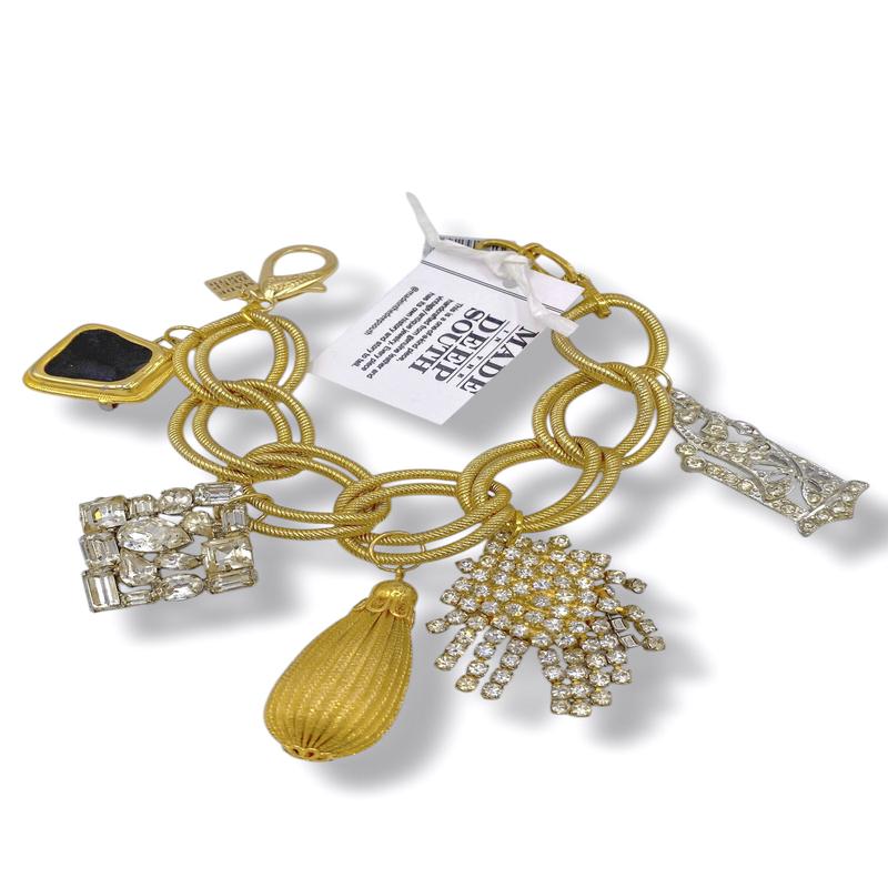 Made In the Deep South 1950s-1970s Charm Chain Bracelet