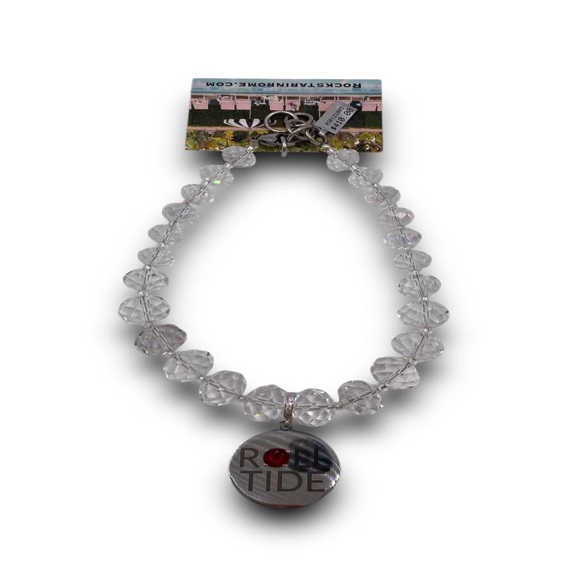 Rockstar In Rome Red Tourmaline Roll Tide Chandelier Crystal Necklace - FINAL SALE