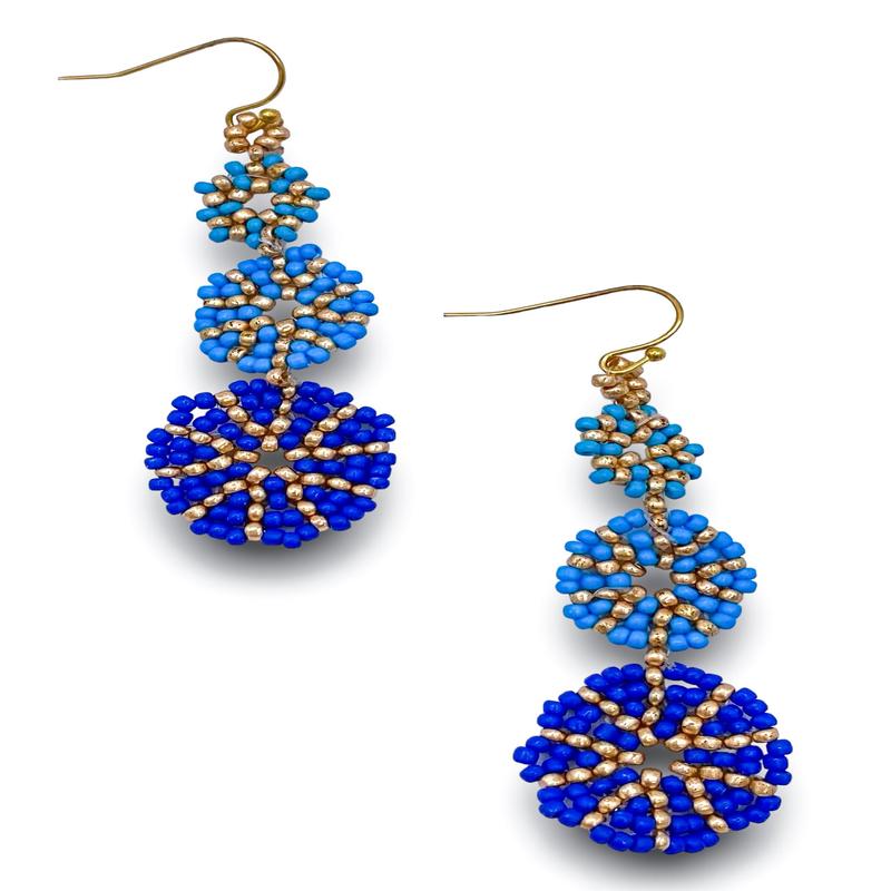 Round of Applause Earrings - Blue - FINAL SALE