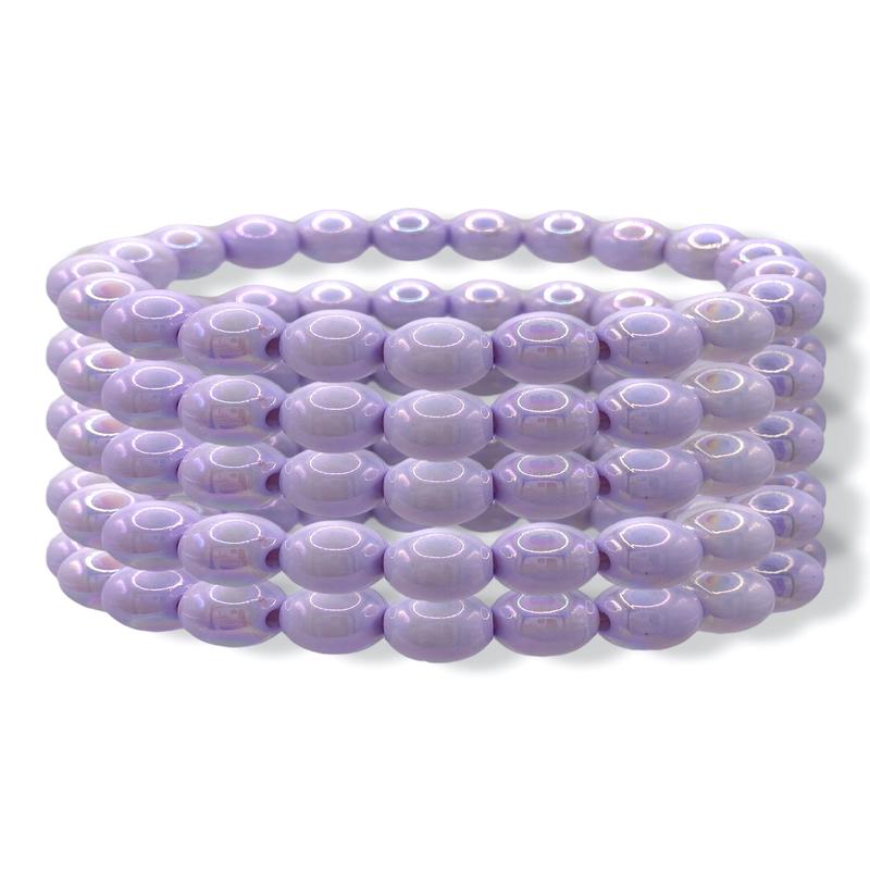 Spring Has Sprung Lavender Beaded Bracelet Set