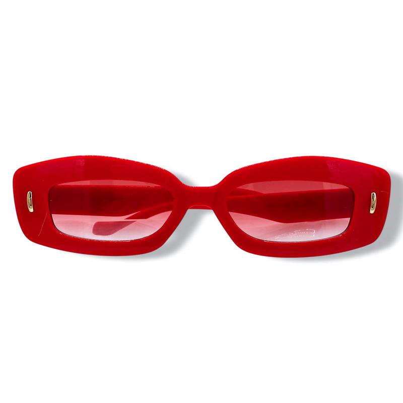 Statement Made Red Thick Frame Sunglasses