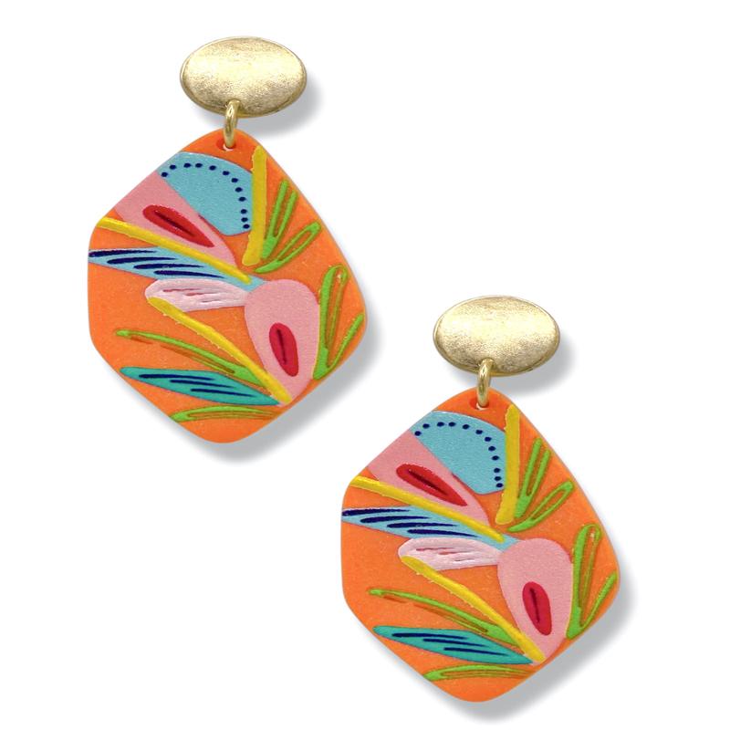Tropical Trip Clay Earrings