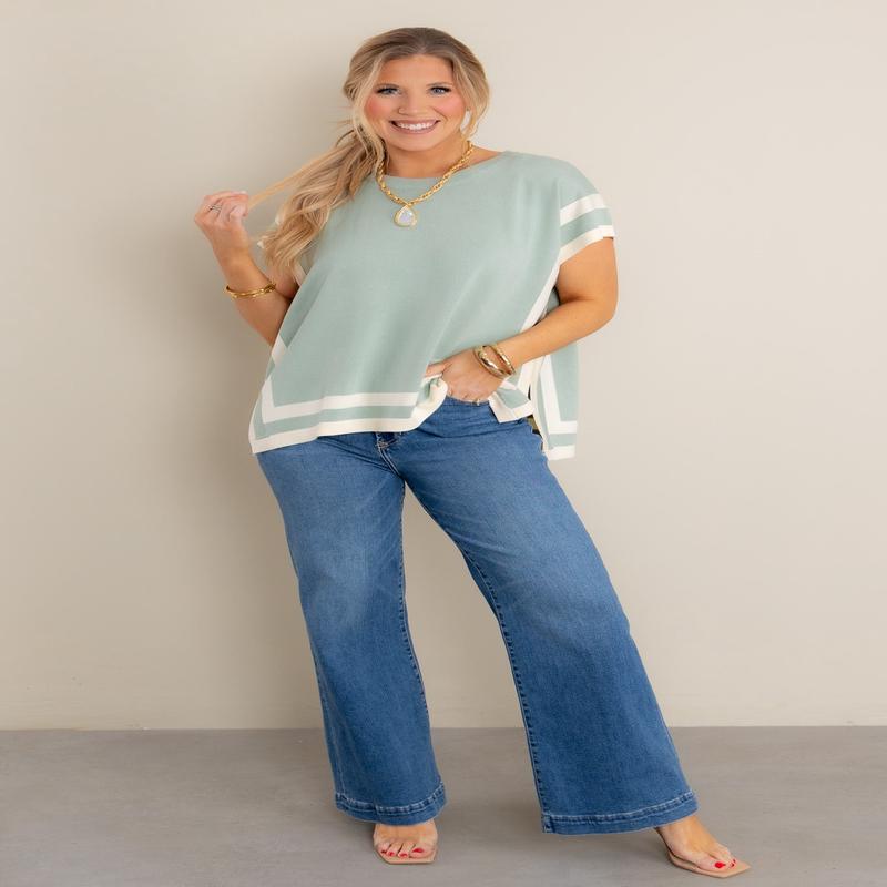 Wendy Short Sleeve Sage Top