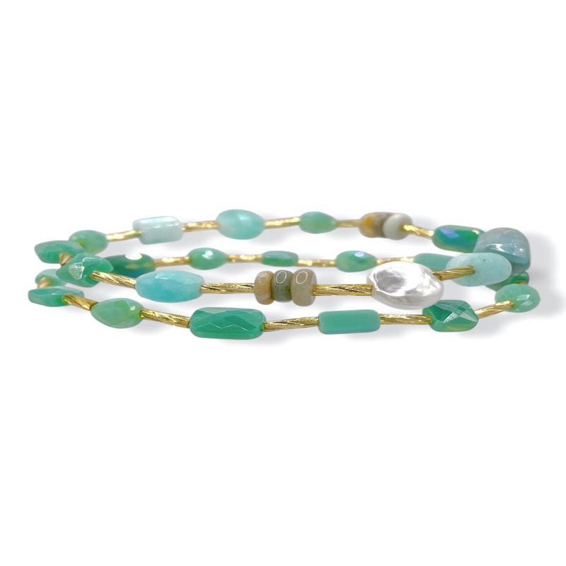 Best Believe Light Green Beaded Bracelet Set *Final Sale*