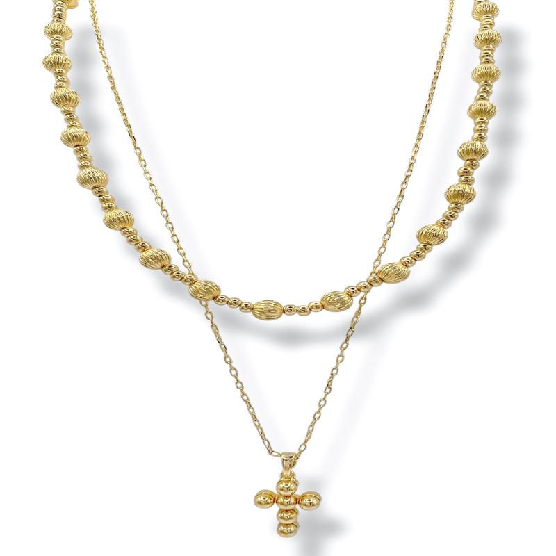 Better Than Ever Gold Layer Cross Pendant Necklace *Final Sale*