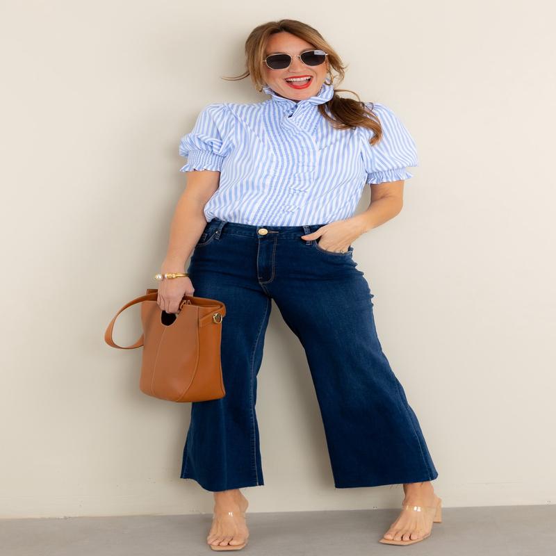 Costal Perfection Striped Short Sleeve Top