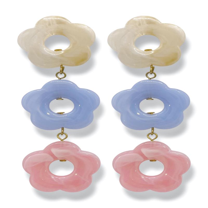 Daisy Flower Drop Earrings