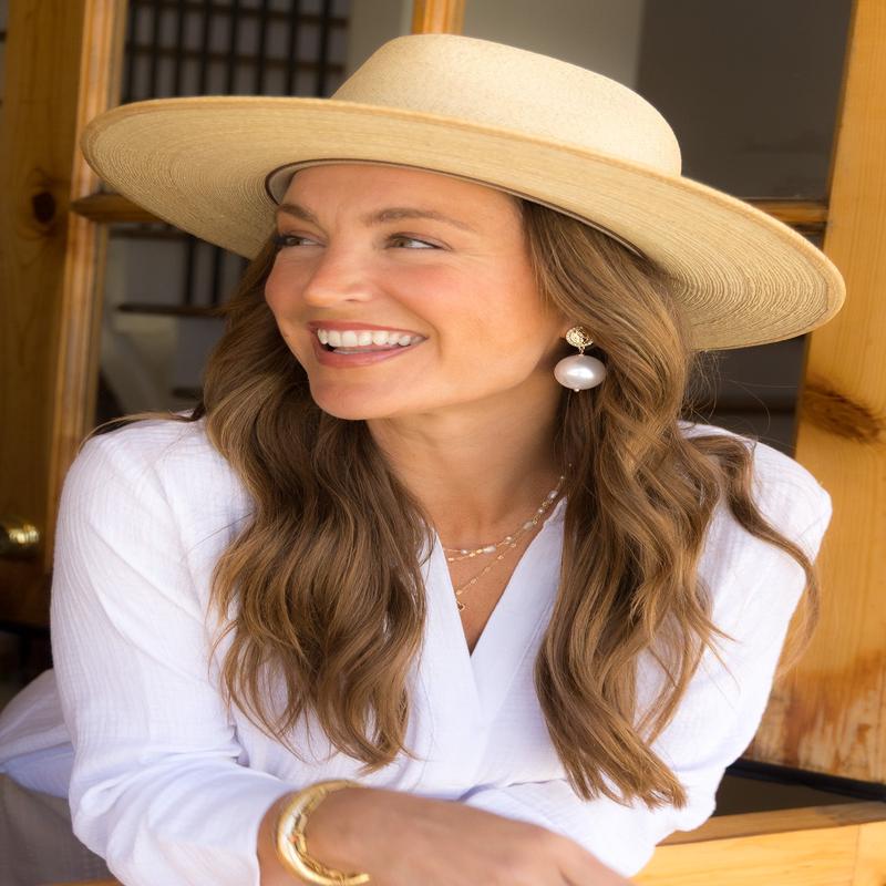 GIGI PIP Cove Natural Wide Brim Straw Hat