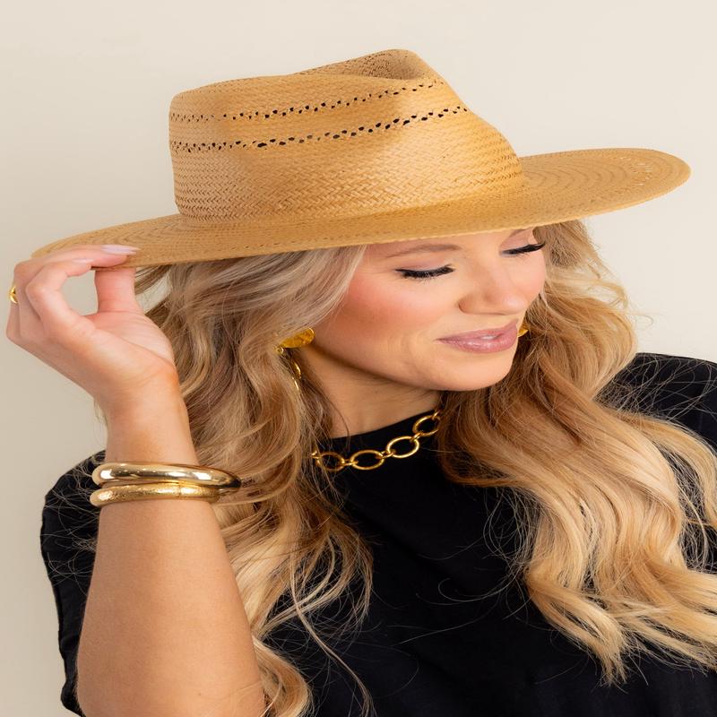 GIGI PIP Sloan Honey Teardrop Fedora Hat