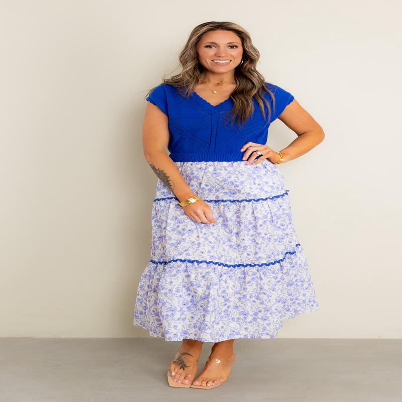 Imagine That Sleeveless Blue Midi Dress - FINAL SALE