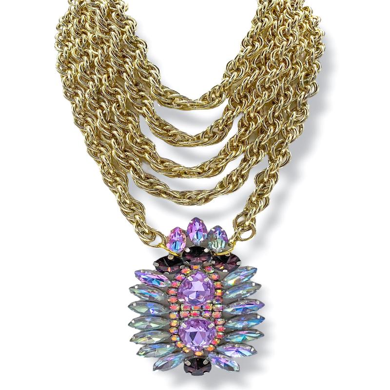 Made In The Deep South 1970s Rivoli Brooch 1960s Necklace