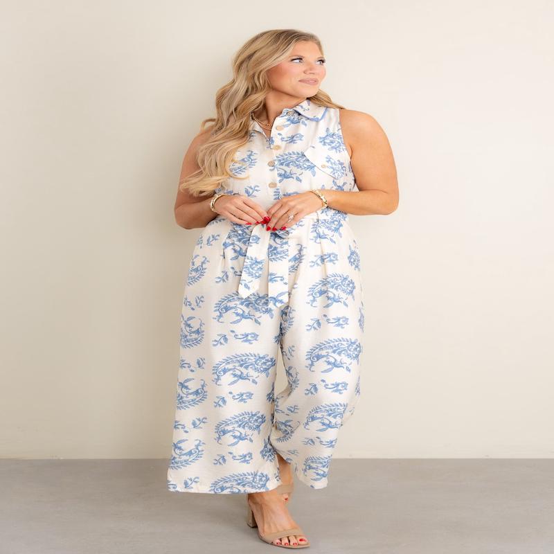 Paisley Sleeveless Jumpsuit - FINAL SALE