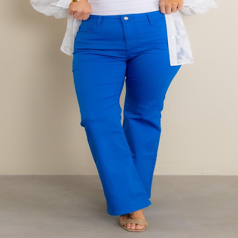 Raleigh High Rise Bootcut Ocean Blue Pant - FINAL SALE