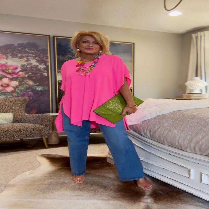 Sight Seeing Neon Fuchsia Cover Up