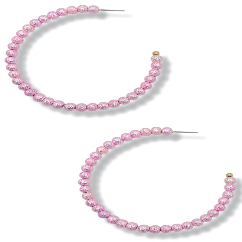So Delightful Pink Hoop Earrings *Final Sale*