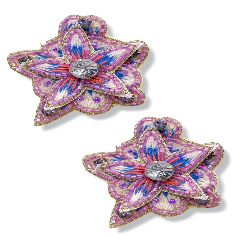 Spring Seed Bead Flower Earrings - FINAL SALE