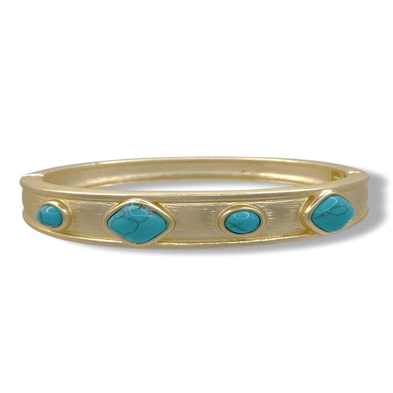 Thinking Of You Stone Station Bangle Bracelet